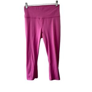 Fabletics UltraCool 21" Bright Pink Cropped Compression Leggings Women's Small